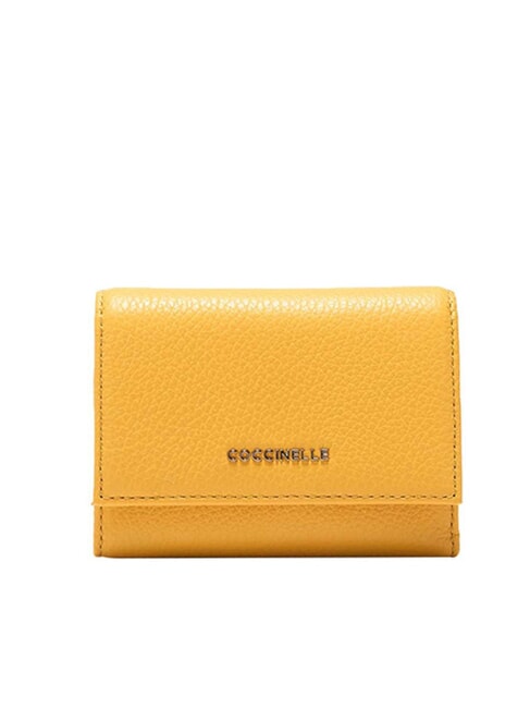 COCCINELLE METALLIC SOFT  Portafoglio piccolo in pelle soleado - Portafogli Donna