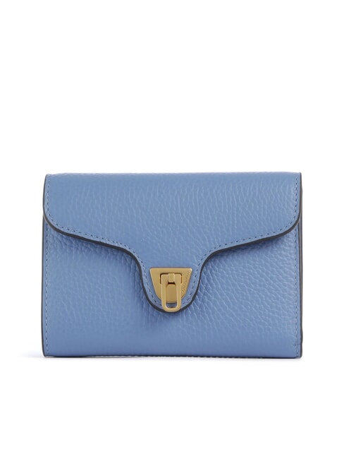 COCCINELLE BEAT SOFT Portafoglio medio pelle martellata azul - Portafogli Donna