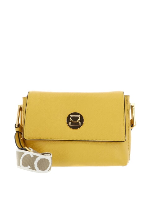 COCCINELLE LIYA SIGNATURE Borsa a tracolla in pelle martellata soleado - Borse Donna