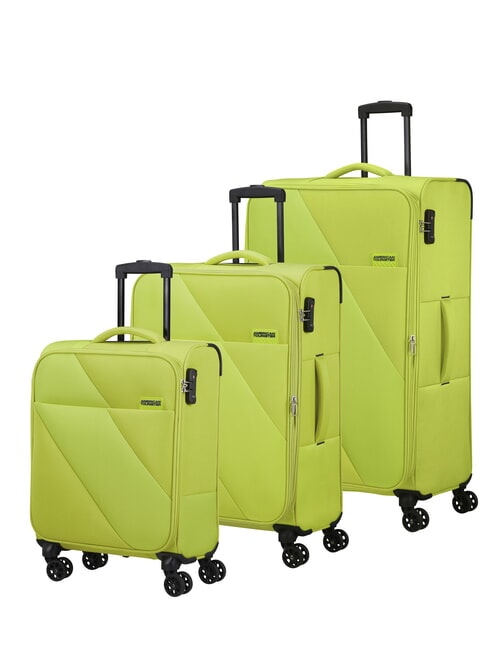 AMERICAN TOURISTER SUN BREAK Set 3 trolley:cabin+medio,grande espandibili lime - Set Trolley