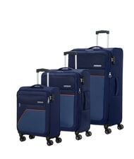 AMERICAN TOURISTER SKY SURFER Set 3 trolley espandibili: cabin, medio e grande - Set Trolley