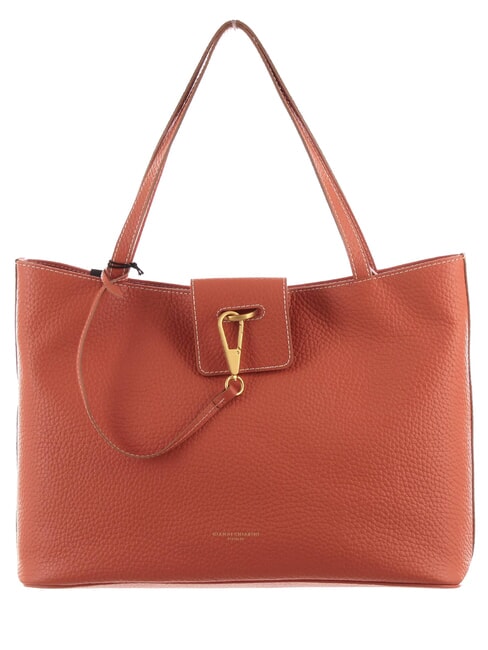GIANNI CHIARINI MARISOL Borsa shopping in pelle corallo - Borse Donna