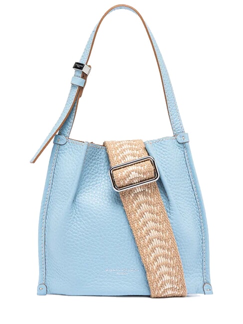 GIANNI CHIARINI DORY Secchiello a spalla, con tracolla sky-caramello - Borse Donna