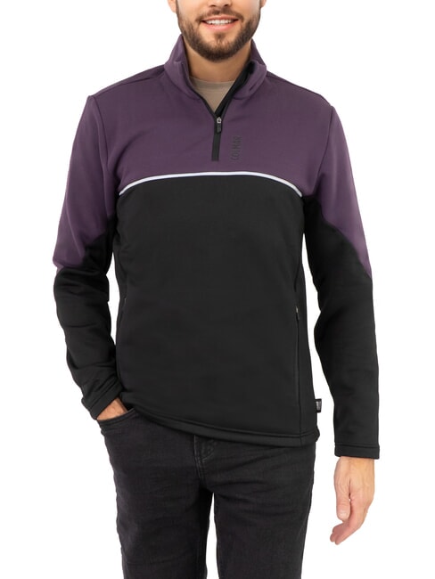 COLMAR SCI FACETIME Felpa a collo alto half zip black-blackberry - Felpe Uomo
