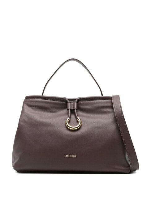 COCCINELLE LISBET Borsa a mano in pelle con tracolla brunette - Borse Donna