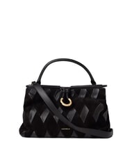 COCCINELLE LISBET GEOMETRIC PATCH Borsa a mano in pelle con tracolla Nero - Borse Donna - 1
