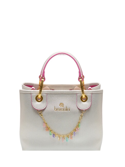 BRACCIALINI BETH Borsa media con pouch estraibile argento - Borse Donna