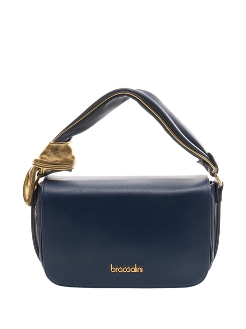 BRACCIALINI GRETA Borsa a mano in pelle con tracolla blu - Borse Donna