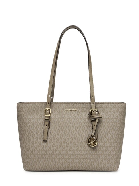 MICHAEL KORS QUINN Borsa shopping stampa logo all over birch - Borse Donna