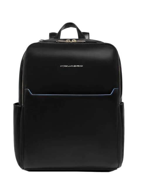 PIQUADRO BLUE SQUARE  Zaino porta PC 14", in pelle Nero - Zaini da lavoro porta PC