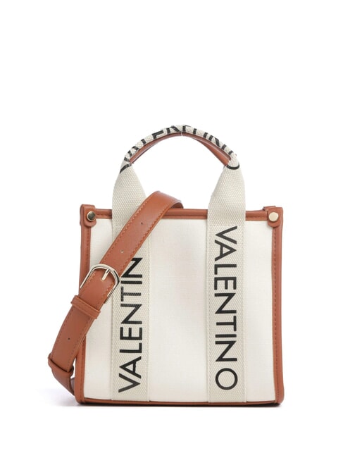 MARIO VALENTINO CANDLE Borsa a mano piccola in canvas naturale/cuoio - Borse Donna