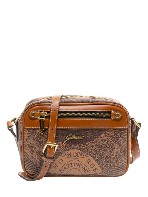GATTINONI PLANETARIUM Borsa a tracolla con tasca monocromat.dk brow/tan - Borse Donna