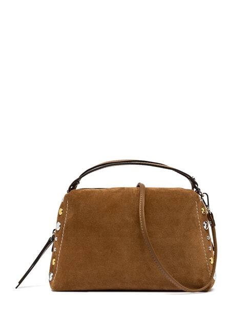 GIANNI CHIARINI ALIFA Borsa in pelle suede a mano con tracolla caramel - Borse Donna