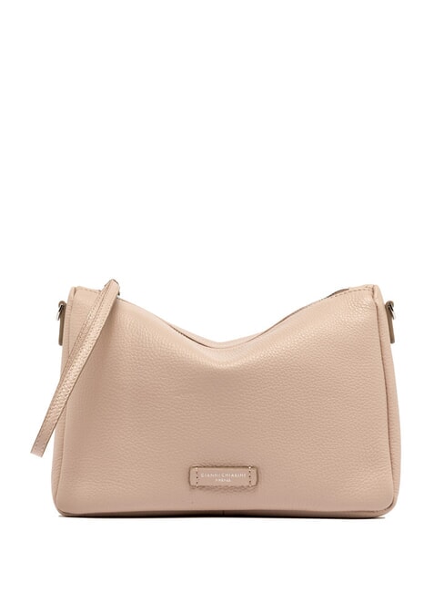 GIANNI CHIARINI NORA POUCH Pochette in pelle con polsierina e tracolla pink salt - Borse Donna