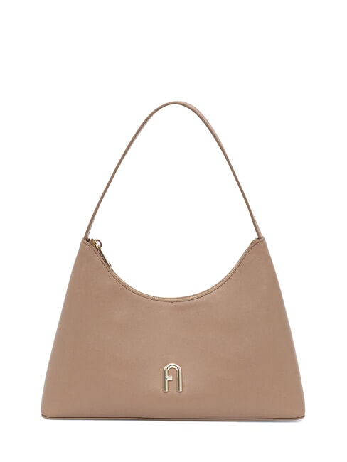 FURLA DIAMANTE Frame bag in pelle toffee - Borse Donna