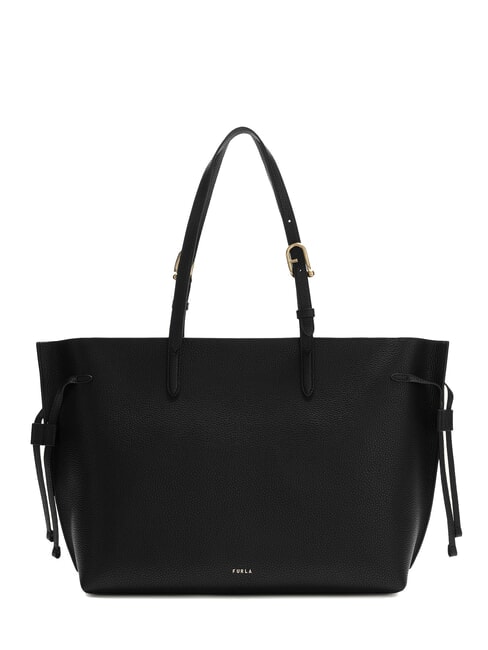 FURLA AVA Borsa shopping grande in pelle nero+nero int - Borse Donna