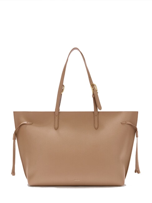FURLA AVA Borsa shopping grande in pelle toffee+nero int. - Borse Donna