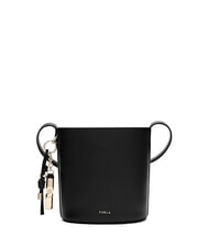 FURLA ROXIE Borsa secchiello a tracolla pelle ares Nero - Borse Donna - 1