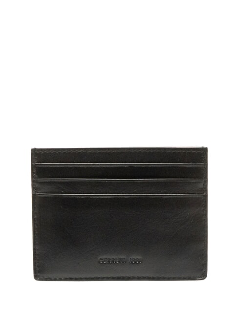 CERRUTI MARCUS Portacard piatto in pelle nero - Portafogli Uomo