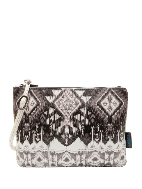 GABS BEYONCE Pochette in pelle azteco toni bianco/nero - Borse Donna