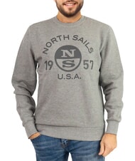 NORTH SAILS LOGO Felpa a girocollo con maxi stampa medium grey melange - Felpe Uomo - 1