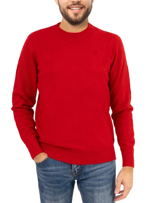 NORTH SAILS N|S Maglione girocollo ricamo logo pompeian red - Maglie Uomo