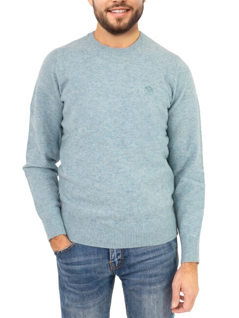 NORTH SAILS N|S Maglione girocollo ricamo logo dusty blue - Maglie Uomo