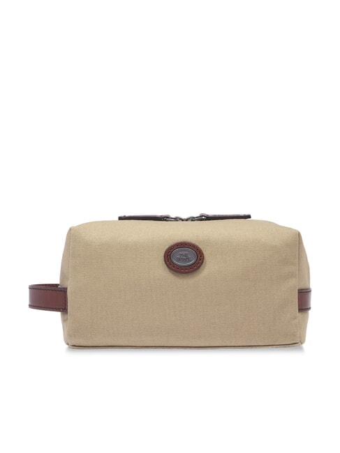 THE BRIDGE STORY Beauty case in pelle e canvas naturale/marrone abb. rutenio scuro - Beauty Case