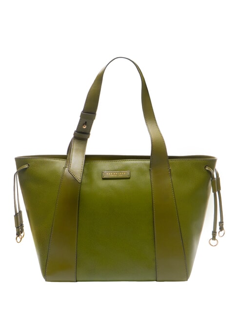 THE BRIDGE CARLOTTA Borsa shopping a spalla in pelle verde fico abb. oro - Borse Donna