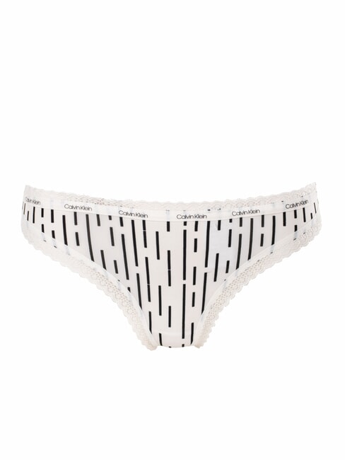 CALVIN KLEIN CK Slip con pizzo morse stripe_ivory - Slip Donna
