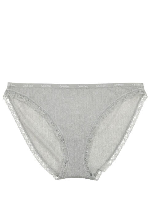 CALVIN KLEIN CK Slip con pizzo crackle print+medium gray - Slip Donna