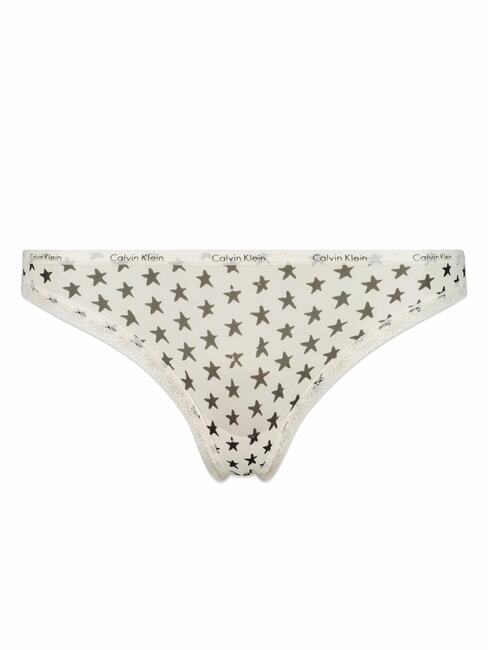 CALVIN KLEIN CK Slip con pizzo star stamp_ivory - Slip Donna