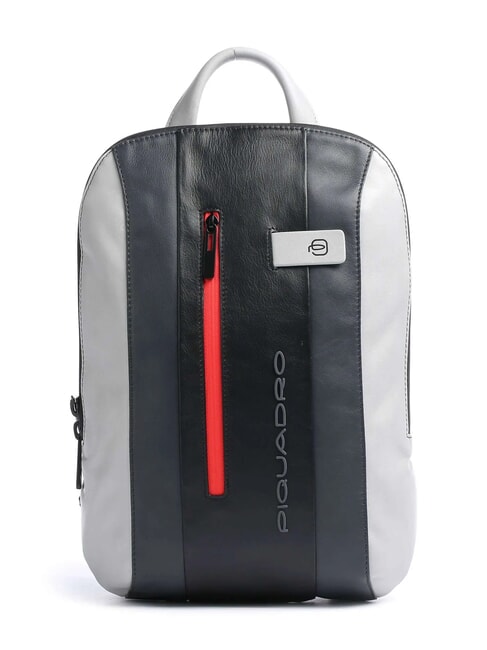 PIQUADRO URBAN Zaino porta PC 14", in pelle grigio - Zaini da lavoro porta PC