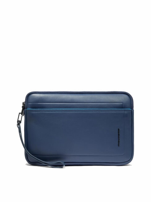PIQUADRO ATLAS Pochette da uomo porta iPad in pelle blu - Porta tablet & Organizer