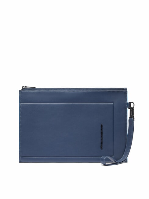PIQUADRO ATLAS Pochette da uomo porta iPad in pelle blu - Porta tablet & Organizer