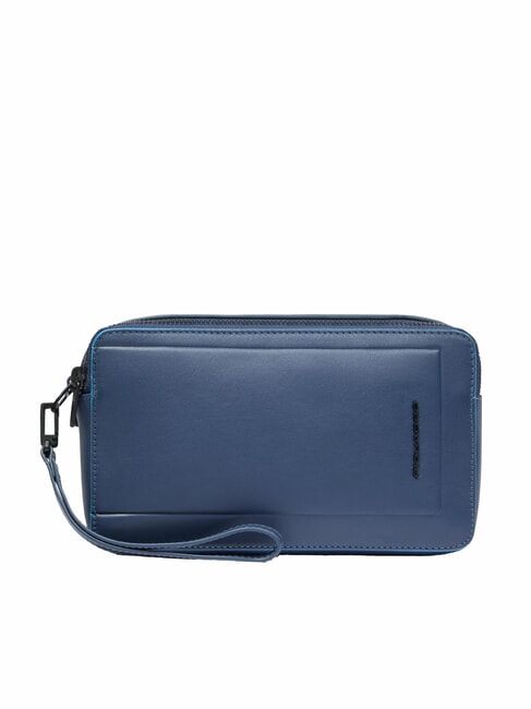 PIQUADRO ATLAS Astuccio in pelle a due scomparti blu - Porta tablet & Organizer