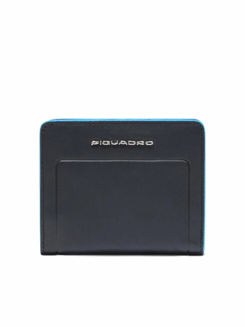 PIQUADRO ATLAS Portafoglio donna compatto in pelle nero2 - Portafogli Donna