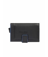 PIQUADRO ATLAS Portacarte automatico in metallo e pelle - Portafogli Uomo