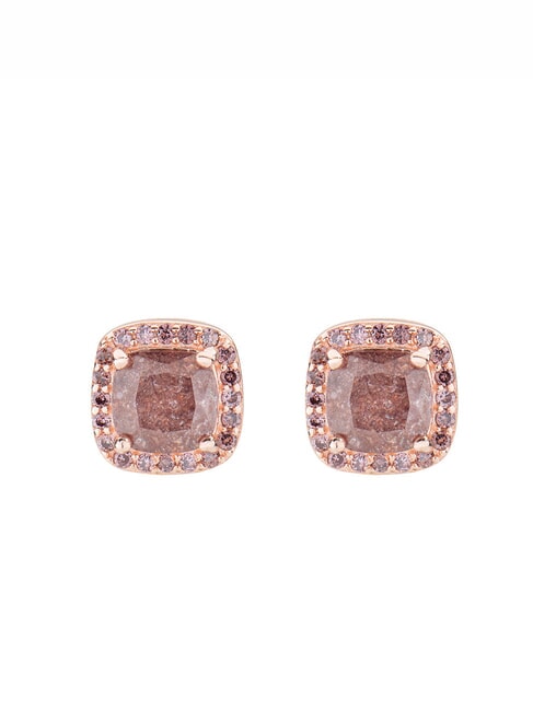AMEN ICY DIAMONDS Orecchini al lobo quadrati con zirconi rose - Orecchini