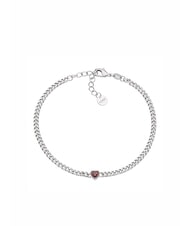 AMEN AMORE Bracciale con cuore zircone rosso - Bracciali Donna