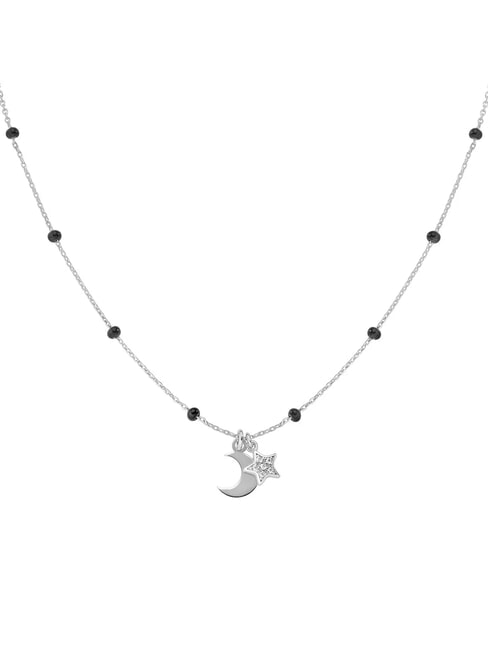 AMEN CANDY CHARM Collana con charms luna e stella rodio - Collane