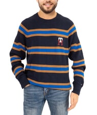 TOMMY HILFIGER TH Maglione girocollo cotone ricamo logo - Maglie Uomo