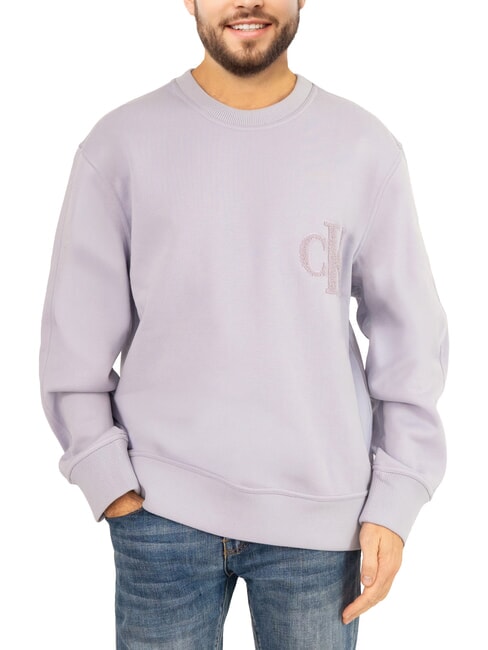 CALVIN KLEIN CK JEANS Felpa a girocollo lavender aura - Felpe Uomo