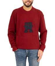 TOMMY HILFIGER TH Maglione girocollo cotone con logo - Maglie Uomo