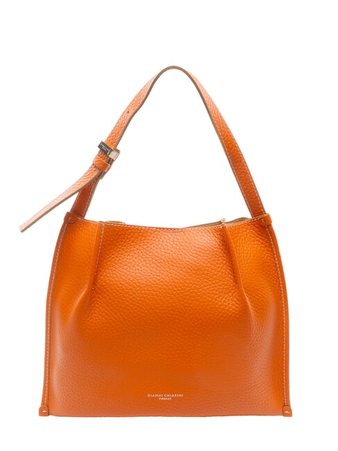 GIANNI CHIARINI DORY Borsa a spalla in pelle corallo-nature - Borse Donna