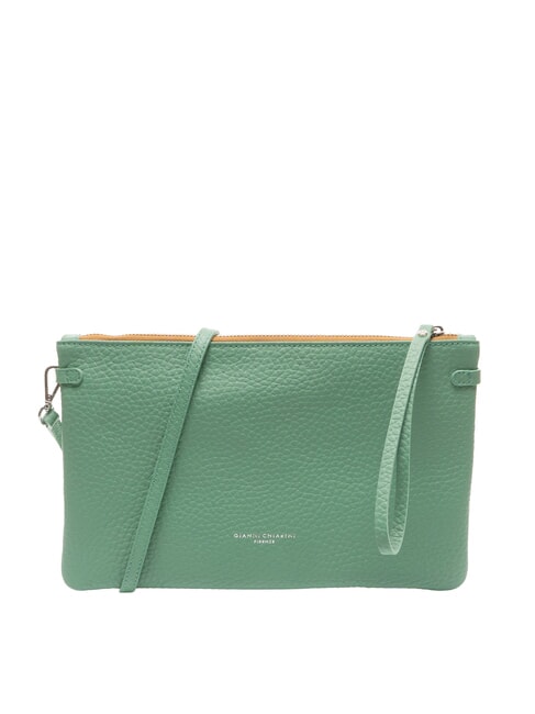 GIANNI CHIARINI HERMY Pochette in pelle con tracolla menta-sabbia - Borse Donna