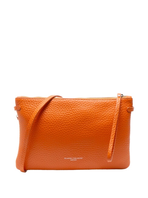 GIANNI CHIARINI HERMY Pochette in pelle con tracolla corallo-nature - Borse Donna