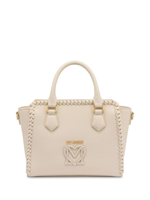 LOVE MOSCHINO BRAIDED Borsa a mano con tracolla avorio - Borse Donna