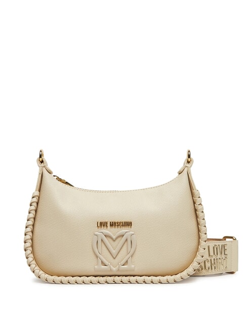 LOVE MOSCHINO BRAIDED Borsa a tracolla avorio - Borse Donna