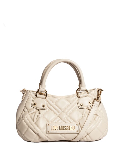 LOVE MOSCHINO QUILTED Borsa a mano con tracolla avorio - Borse Donna